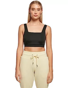 Urban Classics Damski biustonosz sportowy z recyklingu, Squared Bra, czarny, 5XL - Biustonosze - miniaturka - grafika 1