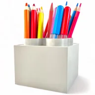 Przyborniki na biurko - Kajawis, sorter na kredki, szary, klocki - miniaturka - grafika 1