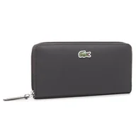 Portfele - Duży Portfel Damski Lacoste L Zip Wallet NF2900PO Czarny - miniaturka - grafika 1