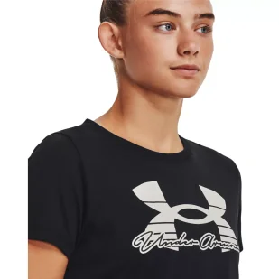 Koszulka damska Under Armour Tech Solid Script SSC - Koszulki sportowe damskie - miniaturka - grafika 3