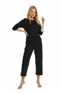 Piżamy damskie - TARO PIŻAMA DAMSKA DŁUGA MELANIA 3445 S CZARNY - miniaturka - grafika 1