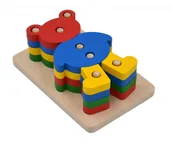 Zabawki sensoryczne - DREWNIANA UKŁADANKA SORTER DLA DZIECI MIŚ - miniaturka - grafika 1