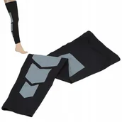 Pozostała odzież dla rowerzystów - ELASTYCZNA OPASKA KOMPRESYJNA NA ŁYDKĘ KOLANO ŚCIĄGACZ UCISKOWA CZARNY M - miniaturka - grafika 1