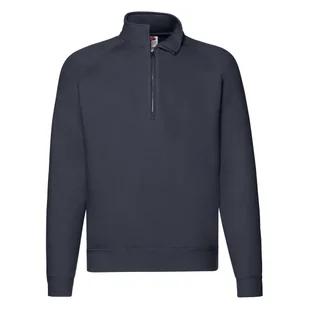 Bluza męska Zip Neck Premium Fruit of the Loom - Ciemnogranatowy XL - Bluzy męskie - miniaturka - grafika 1