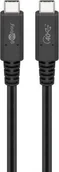 Kable USB - Kabel USB Goobay USB-C - USB-C 0.8 m Czarny - miniaturka - grafika 1