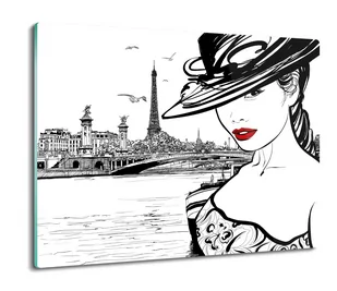 osłona na płytę indukcyjną Kobieta Paryż 60x52, ArtprintCave - Deski do krojenia - miniaturka - grafika 1