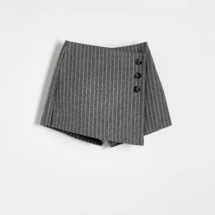 Reserved - Szorty imitujące spódnicę - Szary - Spodnie i spodenki dla dziewczynek - miniaturka - grafika 1