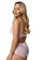 Majtki damskie - Figi damskie z koronkowym tyłem 214 białe S - miniaturka - grafika 1