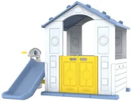 Namioty i tipi dla dzieci - Domek Ogrodowy 3w1 dla dzieci Niebieski Dach + Zjeżdżalnia + Koszykówka EDUKAMP - miniaturka - grafika 1