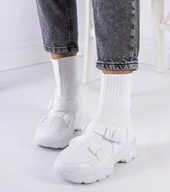Botki damskie - Białe sneakersy Saker -40 - miniaturka - grafika 1