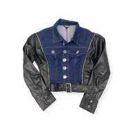 Kamizelki damskie - Jeansowa krótka kurtka/ kamizelka damska SBF S - miniaturka - grafika 1