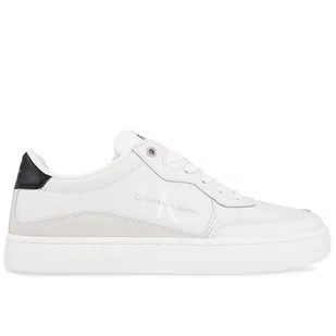Buty Calvin Klein Classic Cupsole Leather YM0YM00432-0K4 - białe - Trampki męskie - miniaturka - grafika 1