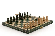 Gry planszowe - Szachy Królewskie intarsjowane druk zielone/dąb-brzoza//producent - miniaturka - grafika 1
