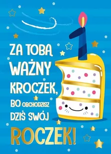 Kukartka Karnet B6 PR-176 Roczek tort - Kukartka - Kartki okolicznościowe i zaproszenia - miniaturka - grafika 1