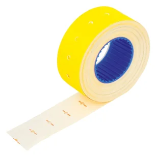 Blitz Taśma dwurzędowa ( etykiety ) do metkownicy Blitz - kolor 26 mm x 16 mm rolka 700 etykiet żółta prosta - Etykiety samoprzylepne i bloki etykiet - miniaturka - grafika 2