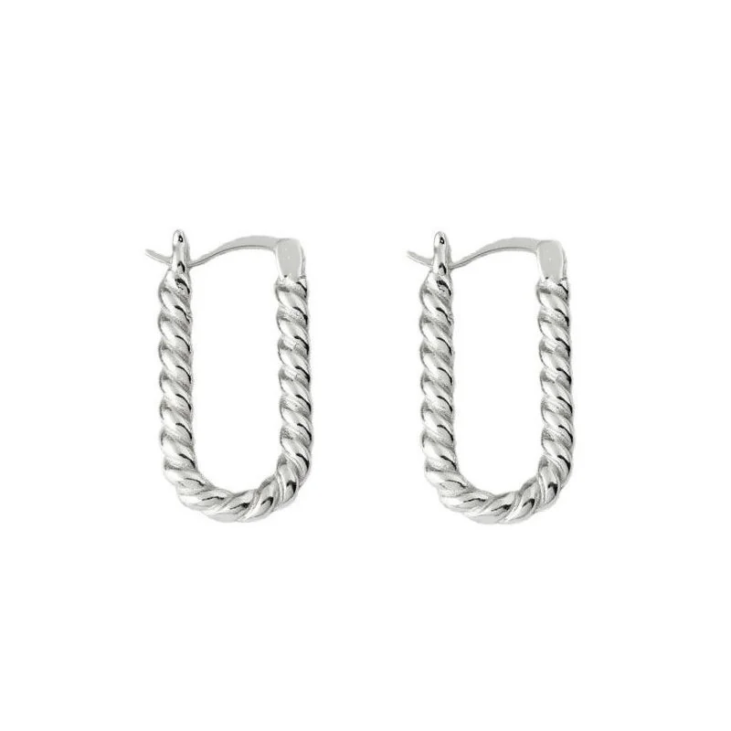 Srebrne kolczyki Cord