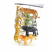 Figurki dla dzieci - FIGURKI ZWIERZĘTA DZIKIE ZOO SAFARI ZESTAW LEW ŻYRAFA SŁOŃ ZEBRA - miniaturka - grafika 1