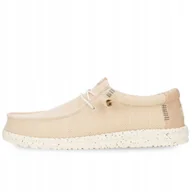 Trampki męskie - Hey Dude Wally Stretch Sox 41898-0LZ Beżowe 44 - miniaturka - grafika 1