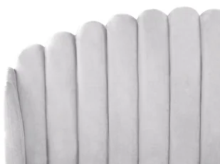 Łóżko welurowe 140 x 200 cm szare AMBILLOU - Łóżka - miniaturka - grafika 7