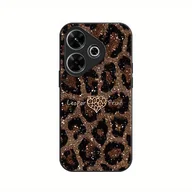 Etui i futerały do telefonów - TEMU Etui na telefon: Kreatywne brązowe w leopardzie, twarda obudowa, odpowiednie dla Redmi 13, minimalistyczna moda, hartowane szkło ochronne - miniaturka - grafika 1