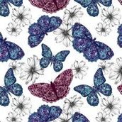 Kartki okolicznościowe i zaproszenia - Karnet Swarovski kwadrat Etniczne motyle Clear Creations - miniaturka - grafika 1