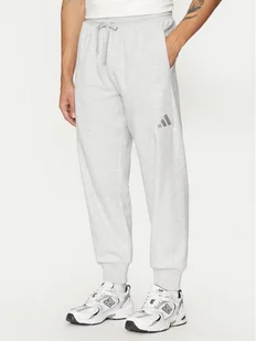 adidas Spodnie dresowe Elevated ALL SZN Terry Loop IY6582 Szary Loose Fit - Spodnie sportowe męskie - miniaturka - grafika 1