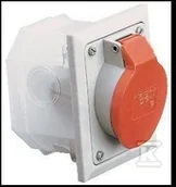 Osprzęt siłowy - Gniazdo 16A 3P+N+Z IP44 izolowane p/t 220/380V - miniaturka - grafika 1