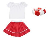 Dresy i komplety dla dziewczynek - ZESTAW NARODOWY BIAŁO-CZERWONY 116-128 3el - miniaturka - grafika 1