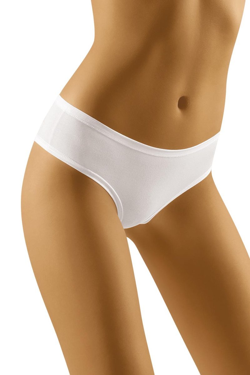 Wol-Bar Soft Sleek biały M Majtki figi
