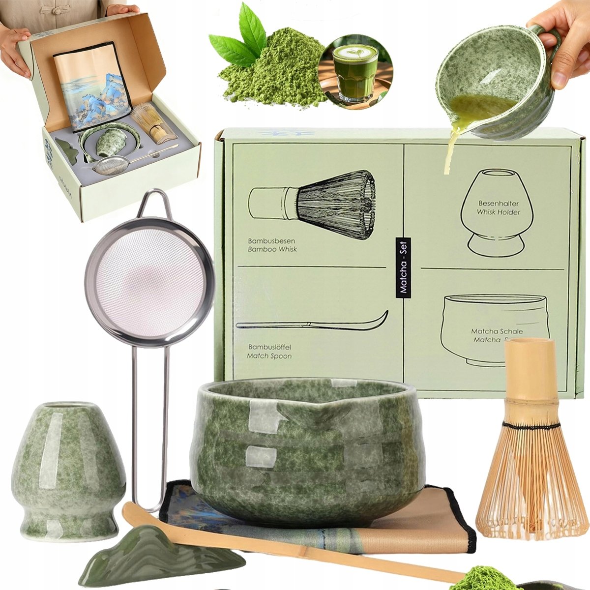 Zestaw Matcha 7el:Idealny zestaw dla początkujących miłośników matchy