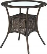 Stoły ogrodowe - Elior Rattanowy stół ogrodowy Lukka - okrągły - miniaturka - grafika 1