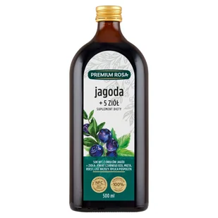 Premium Rosa Jagoda + 5 ziół. Vaccinium Myrtillus. Produkt past... - Soki i napoje niegazowane - miniaturka - grafika 1