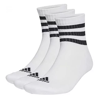 Rajstopy - adidas, Set Di 3 Paia Di Calzini Al Ginocchio 3-Stripes Sportswear, Rajstopy, Biały Czarny, L, Wielbiciel Unisex - grafika 1