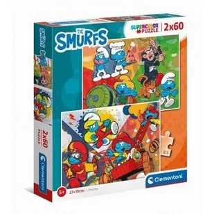 Puzzle 2x60 Supercolor Smerfy - Clementoni - Puzzle - miniaturka - grafika 1