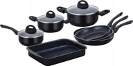 Zestawy garnków i patelni - Zestaw patelni indukcja komplet patelni garnków HERZBERG 10-częściowy - miniaturka - grafika 1