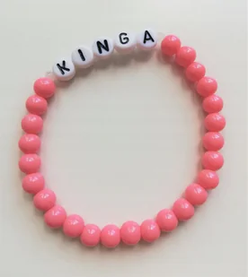 Bransoletka Napis * Kinga * Różne Kolory - Bransoletki - miniaturka - grafika 1