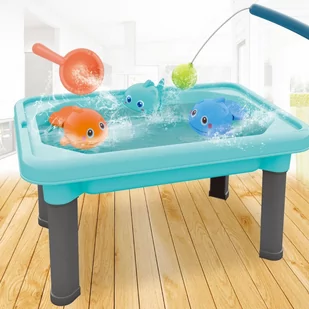 WOOPIE Stolik Wodny 3w1 Piaskownica Gra Łowienie Rybek 6 el. - Place zabaw - miniaturka - grafika 2