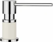 Mydelniczki i dozowniki mydła - Dozownik Blanco LATO SILGRANIT-LOOK DELIKATNY BIAŁY/CHROM - miniaturka - grafika 1