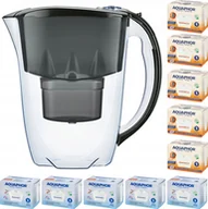 Dzbanki filtrujące - Dzbanek filtrujący Aquaphor Amethyst 2,8 l + 10 wkładów 5 + 5H, czarny - miniaturka - grafika 1