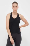 Koszulki sportowe damskie - Salewa top sportowy Lavaredo Hemp Cropped damski kolor czarny - miniaturka - grafika 1