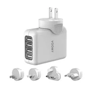 Złącza, przejściówki, adaptery - Voomy Y40 Adapter Podróżny z 4x Usb-a, wtyczki Eu Us Uk Aus - miniaturka - grafika 1