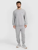 Bluzy męskie - 4F Bluza dresowa nierozpinana bez kaptura męska - szara M - miniaturka - grafika 1