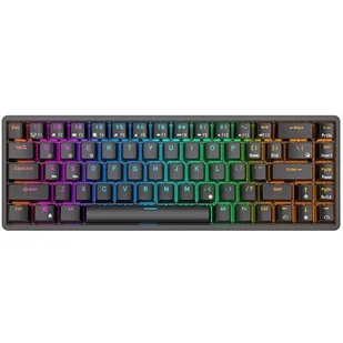 Klawiatura mechaniczna Royal Kludge RK837 RGB, Red switch (czarna) - Klawiatury - miniaturka - grafika 1