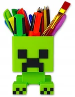 Plecaki szkolne i tornistry - ORGANIZER NA KREDKI MINECRAFT CREEPER DUŻY POJEMNIK NA BIURKO DLA DZIECKA - miniaturka - grafika 1