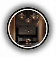 Lustra - LUSTRO ŁAZIENKOWE LED W RAMIE CZARNE OKRĄGŁE 60 CM - DUŻO ROZMIARÓW - miniaturka - grafika 1