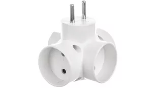 Rozgałeźnik wtyczkowy 3x2P +1xEuro biały R-43 - Gniazdka elektryczne - miniaturka - grafika 1