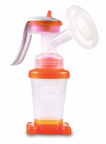 Mebby Laktator ręczny delikatny karma (pomarańczowy i biały)