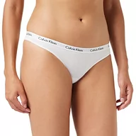 Majtki damskie - Calvin Klein Damskie stringi typu tanga, Blanco (White 100), XS - miniaturka - grafika 1