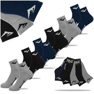 Skarpetki męskie - Everlast Skarpety Męskie Zakostki Bawełniane Mix Navy 6 par Rozmiar 39/42 - miniaturka - grafika 1