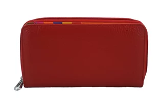 Portfele - Antykradzieżowy portfel z ochroną RFID - Czerwony - grafika 1
